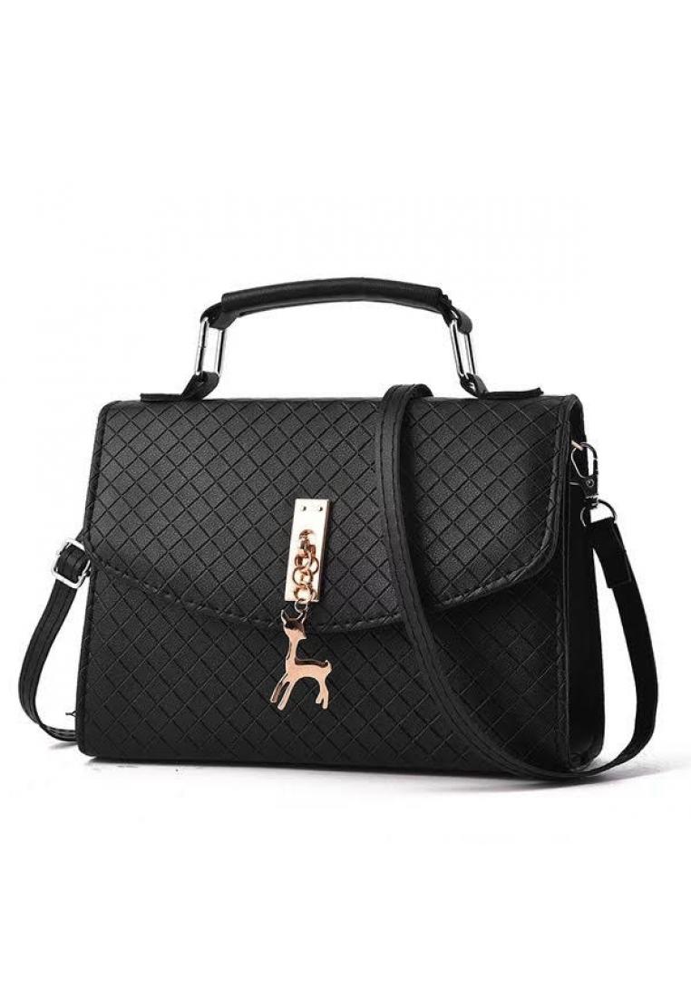 Little Deer Handbag Crossbody Bag Korea Fashion Bag (Black)
